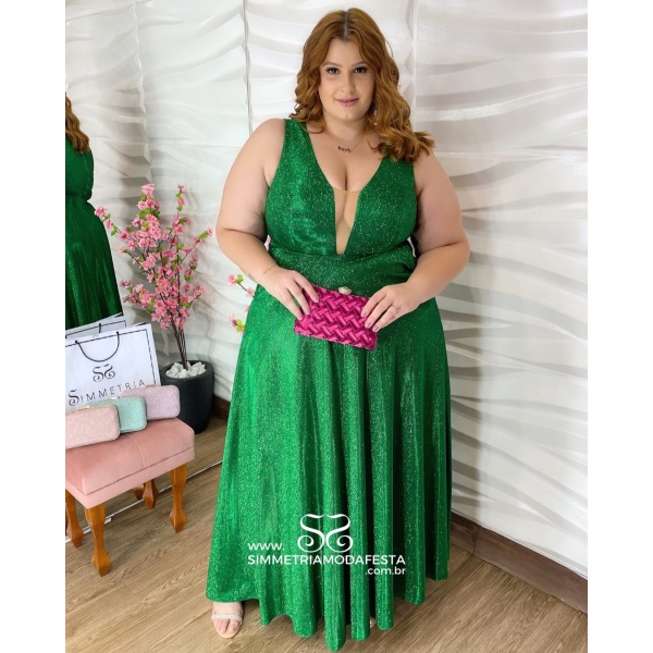 Vestido verde sales esmeralda plus size